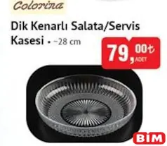 Colorina Dik Kenarlı Salata/Servis Kasesi 28 cm