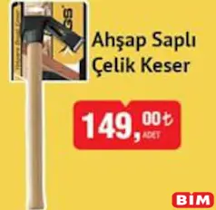 Sgs Ahşap Saplı Çelik Keser