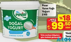 Pınar Yarım Yağlı Yoğurt 2 kg