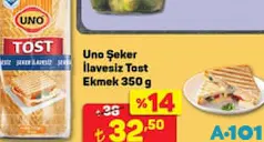 Uno Şeker İlavesiz Tost Ekmek 350 g