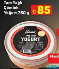 Üstad Tam Yağlı Çömlek Yoğurt 750 g