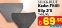 Silk&Blue Kadın Fitilli Slip Külot 2'li