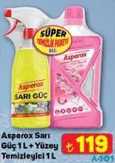 Asperox Sarı Güç 1 L + Yüzey Temizleyici 1 L