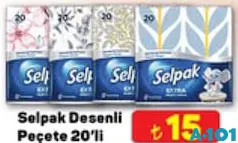 Selpak Desenli Peçete 20'li