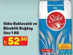 Söke Baklavalık ve Böreklik Buğday Unu 1 kg