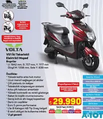 Volta VS1 İki Tekerlekli Elektrikli Moped