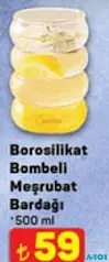 Borosilikat Bombeli Meşrubat Bardağı 500 ml