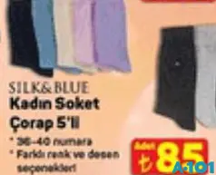 Silk&Blue Kadın Soket Çorap 5'li