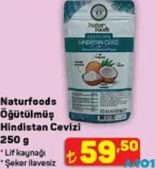 Naturfoods Öğütülmüş Hindistan Cevizi 250 g