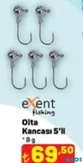 Exent Fishing Olta Kancası 5'li 8 g