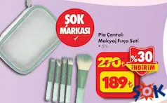 Pia Çantalı Makyaj Fırça Seti 5'li