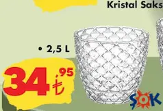 Kristal Saksı Takımı 2,5 l