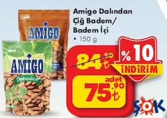 Amigo Dalından Çiğ Badem/Badem İçi 150 g