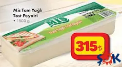 Mis Tam Yağlı Tost Peyniri 450 g