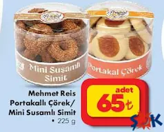 Mehmet Reis Portakallı Çörek/Mini Susamlı Simit 225 g