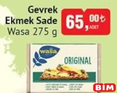 Wasa Gevrek Ekmek Sade 275 g