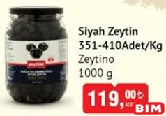 Zeytino Siyah Zeytin 1000 g