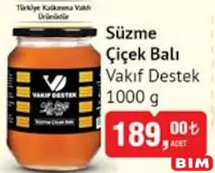 Vakıf Destek Süzme Çiçek Balı 1000 g