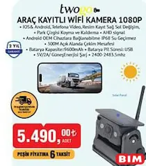 Twogo Araç Kayıtlı Wifi Kamera 1080P