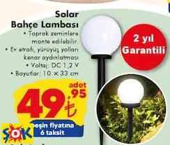 Solar Bahçe Lambası