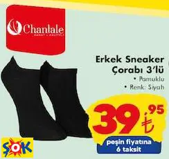 Chantale Erkek Sneaker Çorabı 3’Lü