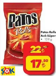 Patos Rolls Acılı Süper Cips